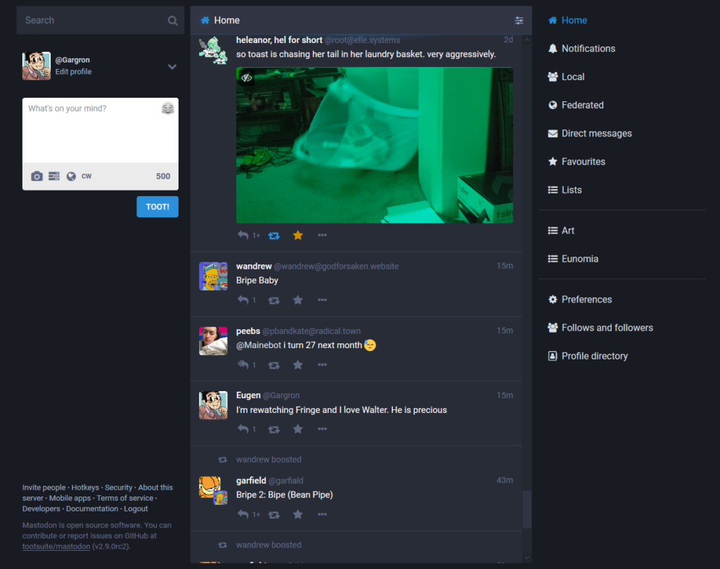 Mastodons layout