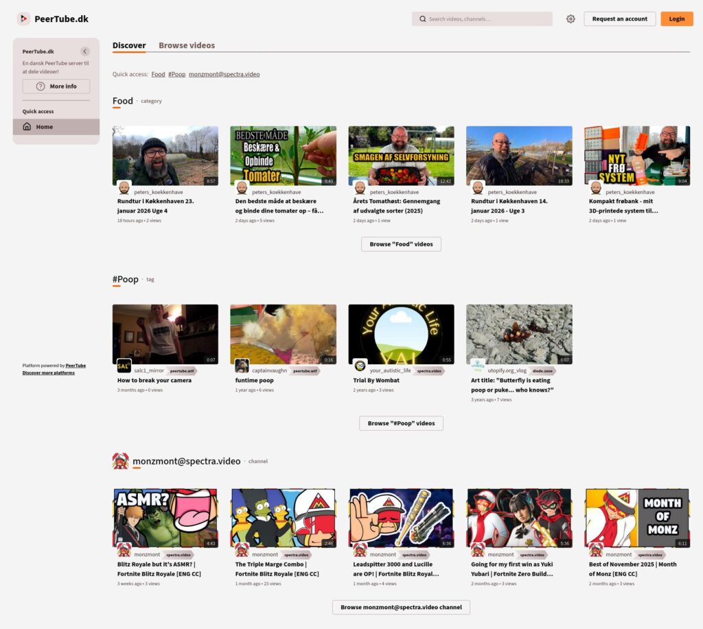 Peertube v8.0.2 på gaden